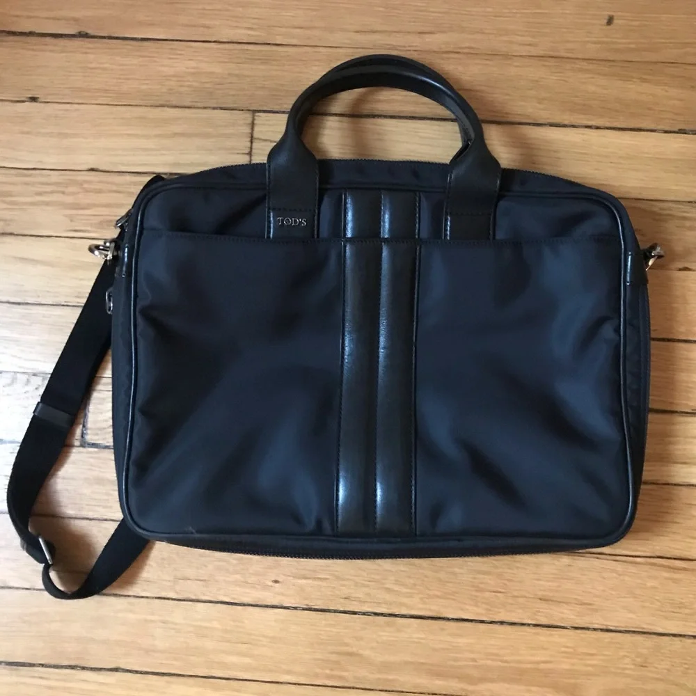 TOD’S Soft Leather Trim Work Bag
